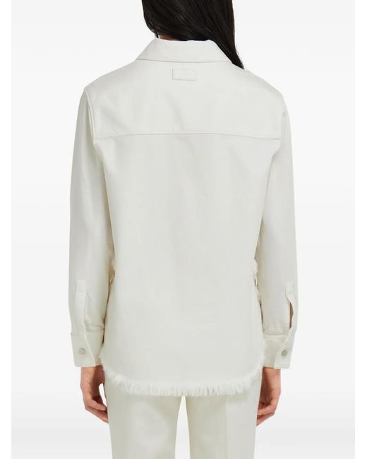 Ferragamo White Denim Blouson