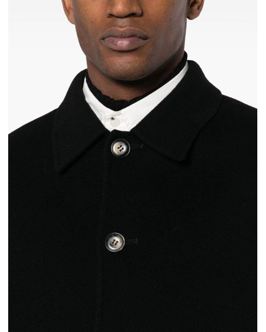 Nanushka Black Seger Wool-silk Shirt Jacket for men