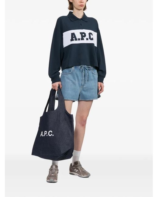 A.P.C. Blue Ninon Tote Bag