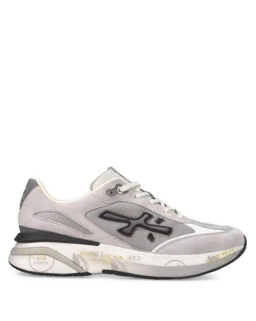 Premiata White Flat Shoes for men