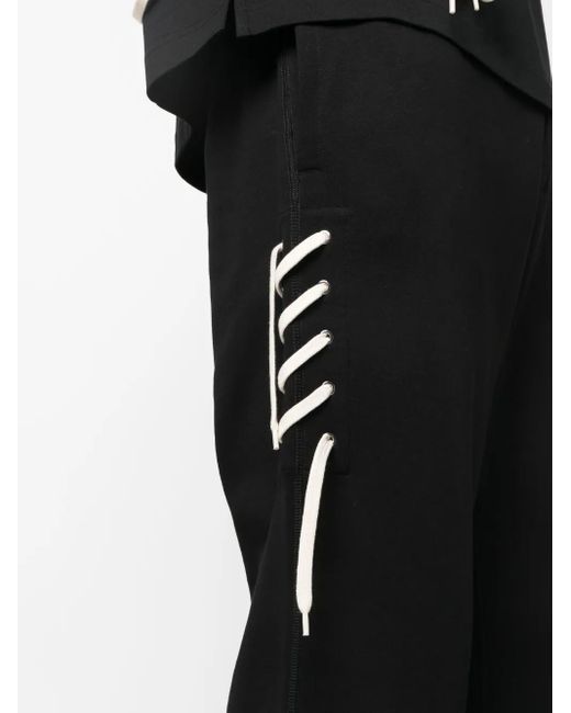 Craig Green Black Lace-Up Organic Cotton Track Pants for men