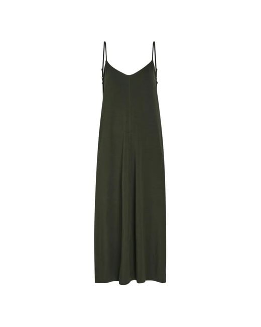 Eileen Fisher Green V-Neck Midi Dress