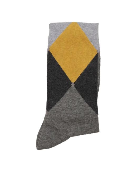 Ballantyne Gray Patterned Socks for men
