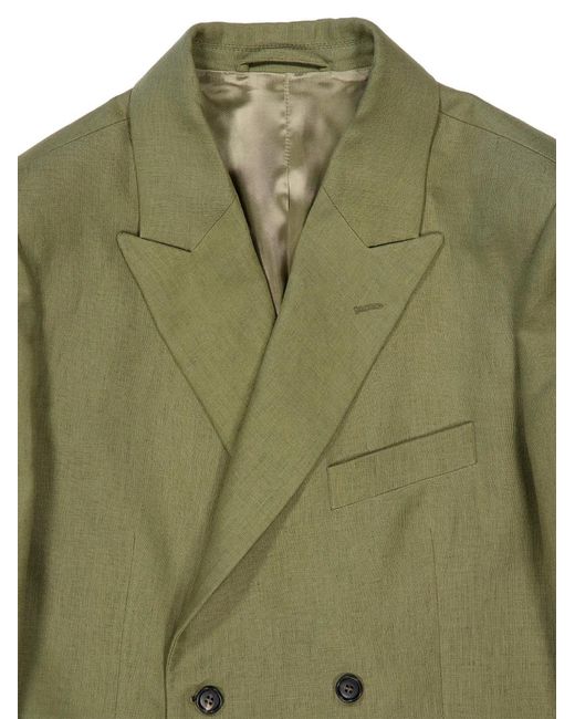 Bode Green Double-Breasted Jacket for men