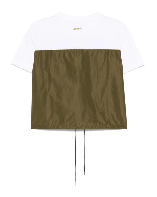 Aspesi Green Colour-Block T-Shirt