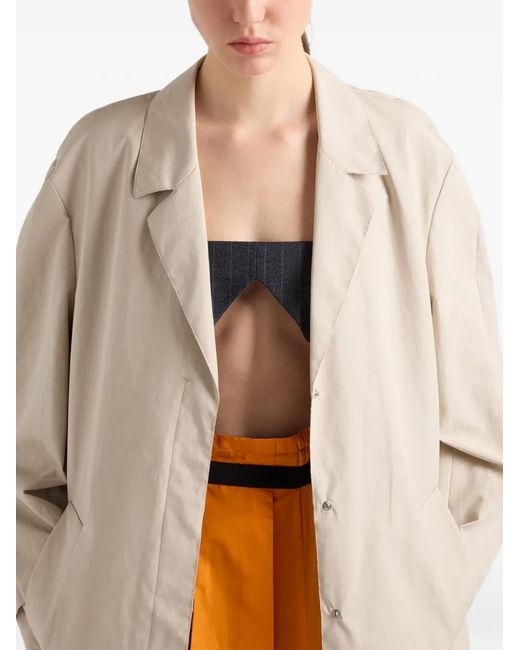 Prada White Single-Breasted Coat