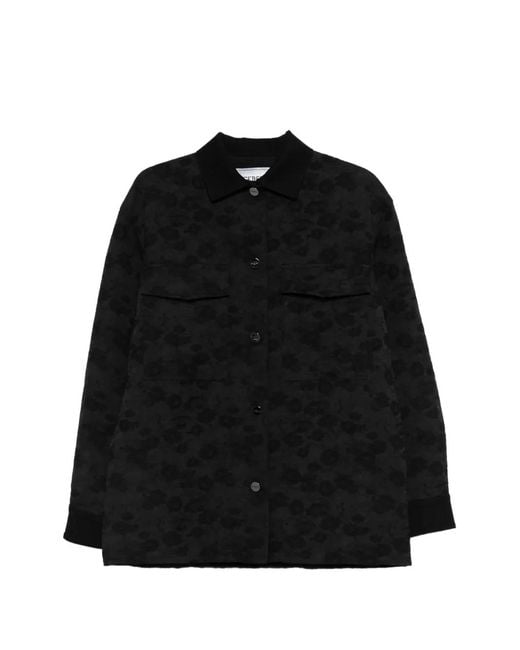 Iceberg Black Floral Pocket Jacket
