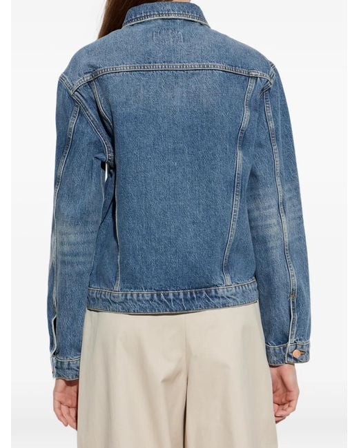 Emporio Armani Blue Button-Up Denim Jacket
