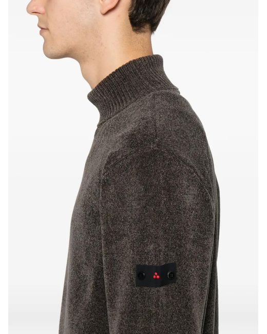 Peuterey Brown Prampolini Roll-Neck Long-Sleeve Sweater for men