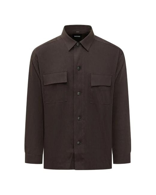 Boss Brown Patch Pocket Shirt for men