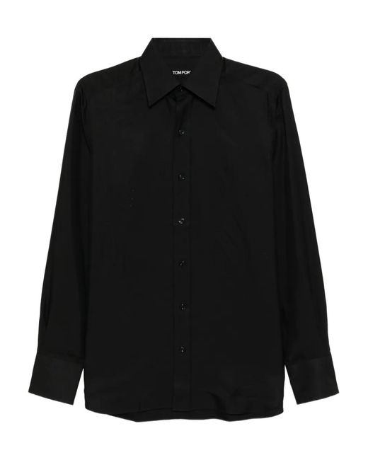 Tom Ford Black Washed Twill Shirt for men
