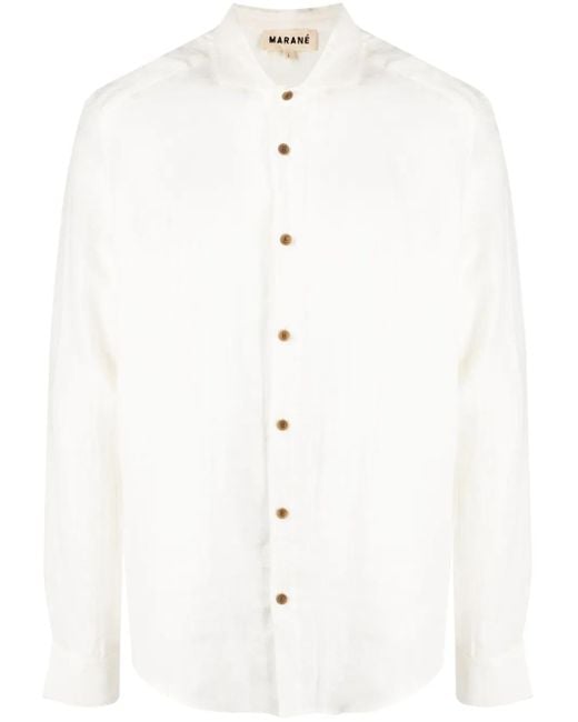 Marane White El Pacifico Linen Shirt for men