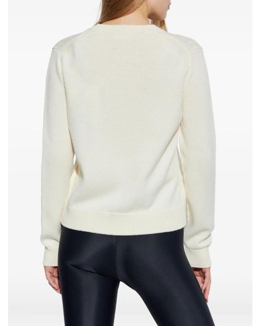 Moncler White Sweater With Logo