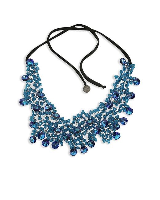 Maria Calderara Blue Beaded Crystal Body Jewellery