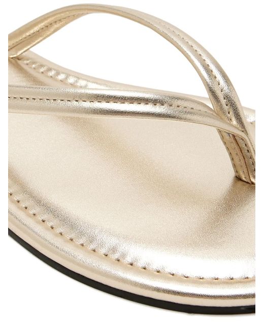 St. Agni White Thong-Strap Sandals