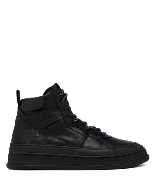 Buttero Black Ankle-lenght Leather Sneakers for men