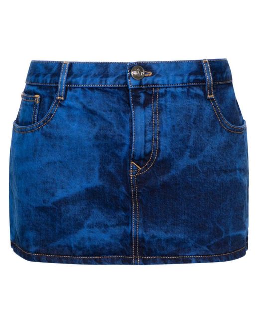 Minifalda vaquera con motivo tie-dye Vivienne Westwood de color Blue