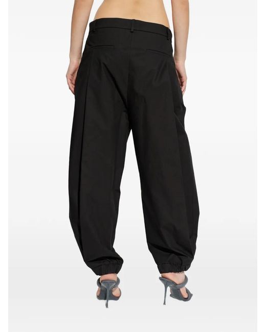 Moschino Black Pleated Cuff Trousers for men