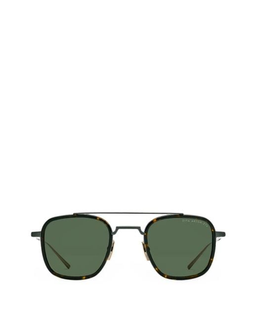 Dita Eyewear Green Artoa.27X Square-Frame Sunglasses for men