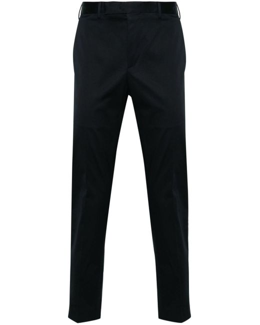PT Torino Blue Low-rise Slim-fit Tailored Trousers for men