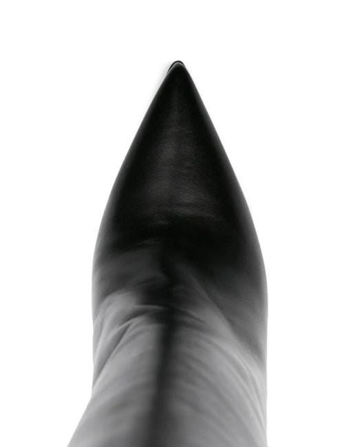 Le Silla Black Eva 120Mm Knee-Length Leather Boots