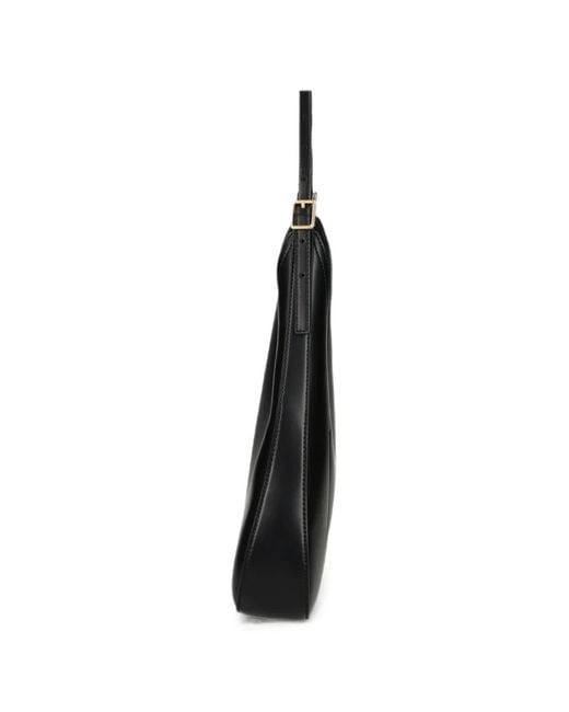 Calvin Klein Black Logo-Plaque Shoulder Bag