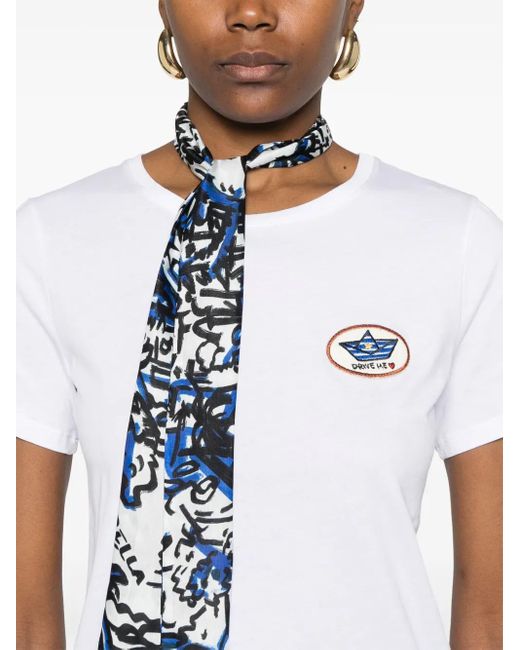 Camiseta con detalle de parche ALESSANDRO ENRIQUEZ de color White