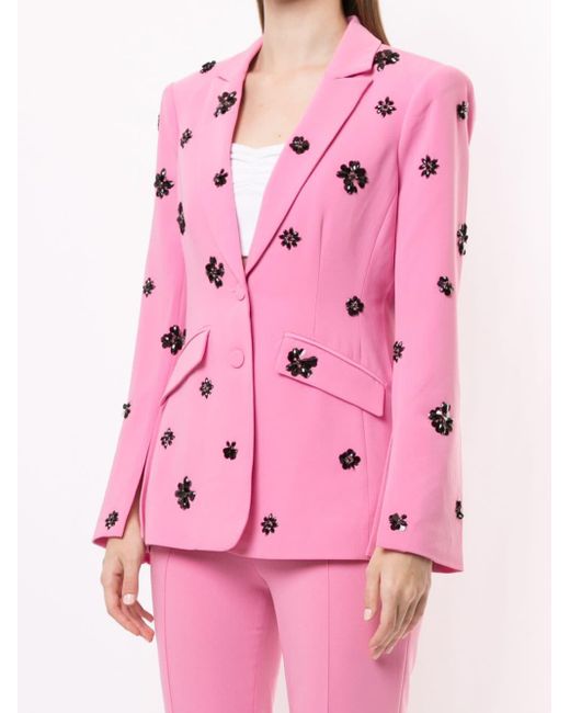 Cinq À Sept Cheyenne Embellished Blazer in Pink - Lyst