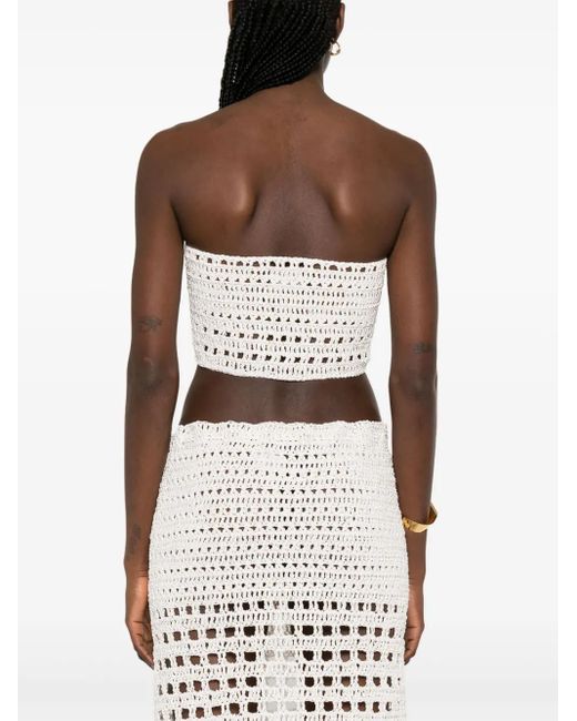 A.M.G Cropped Top in het White