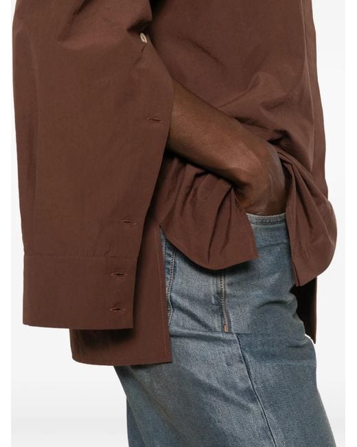 PT Torino Brown Buttoned-Cuff Shirt
