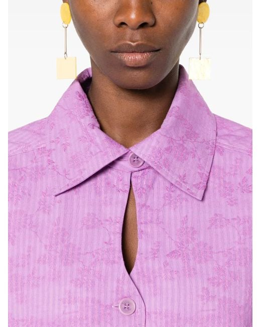 Rodebjer Purple Bahar Striped Shirt