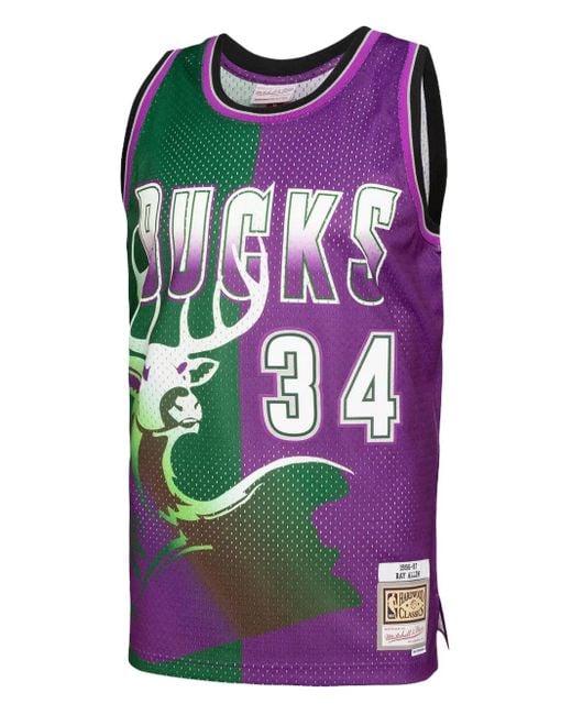 Mitchell & Ness Green Ray Allen Nba Milwaukee Bucks 1996 Swingman Tank Top for men