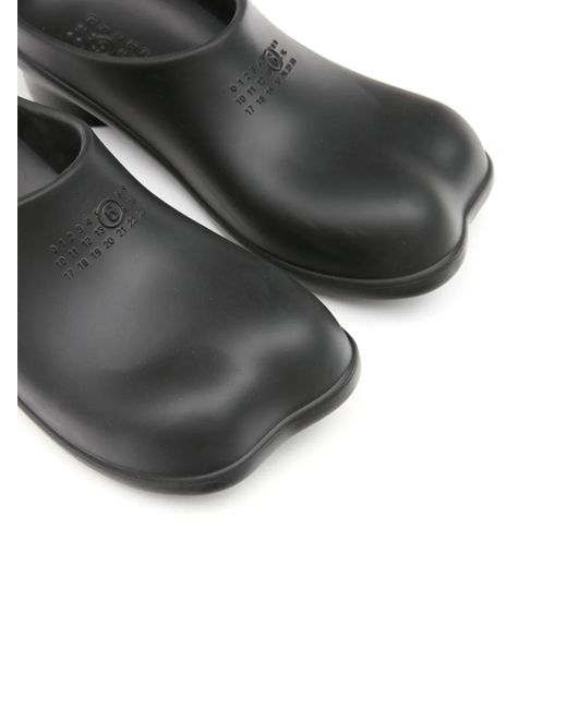 MM6 by Maison Margiela Gray Anatomic Numbers-Motif Slippers