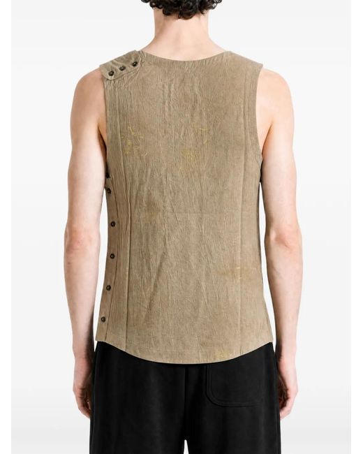 Ziggy Chen Pullunder Mit Farbklecks-Print in Natural für Herren