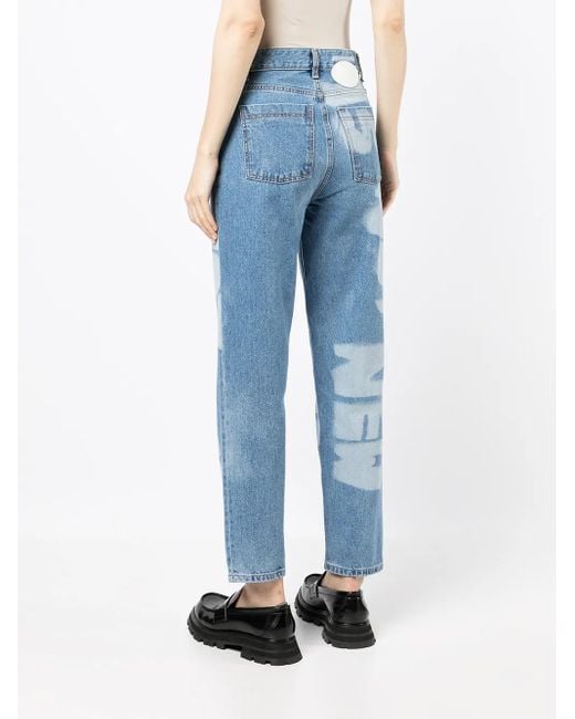 Adererror Blue Slogan Washed Jeans