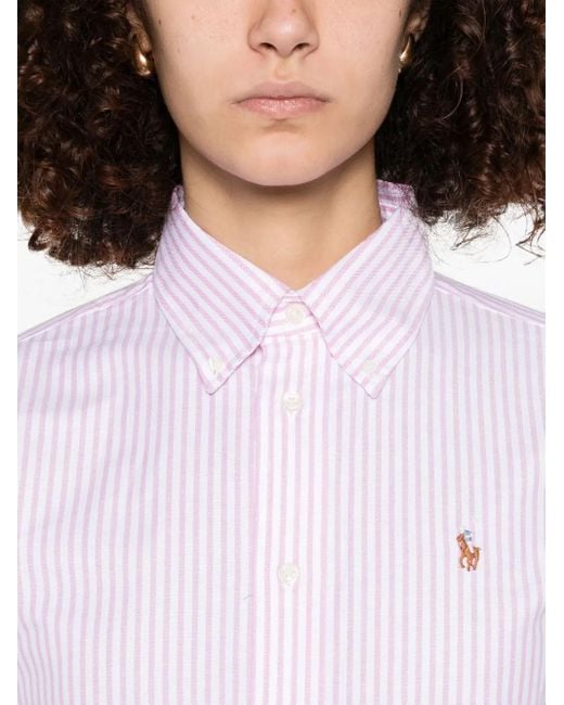 Polo Ralph Lauren White Ls Brkn St Long Sleeve Button Front Shirt