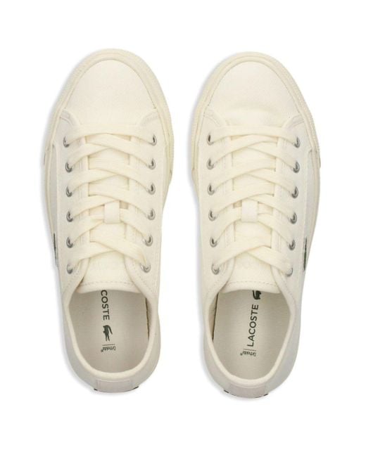Lacoste White Backcourt Canvas Sneakers