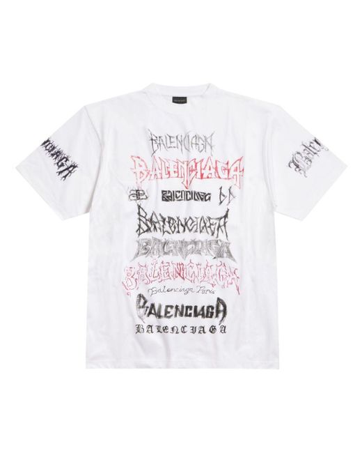 Balenciaga White Diy Metal Cotton T-shirt