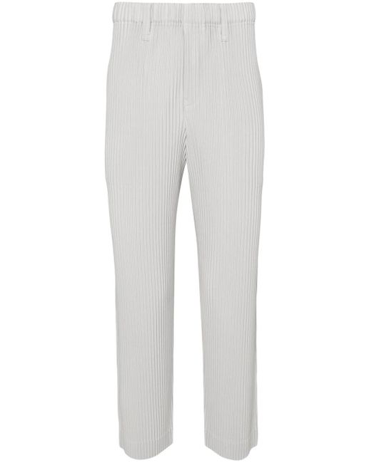 Homme Plissé Issey Miyake Gray Tapered Plissé Trousers for men