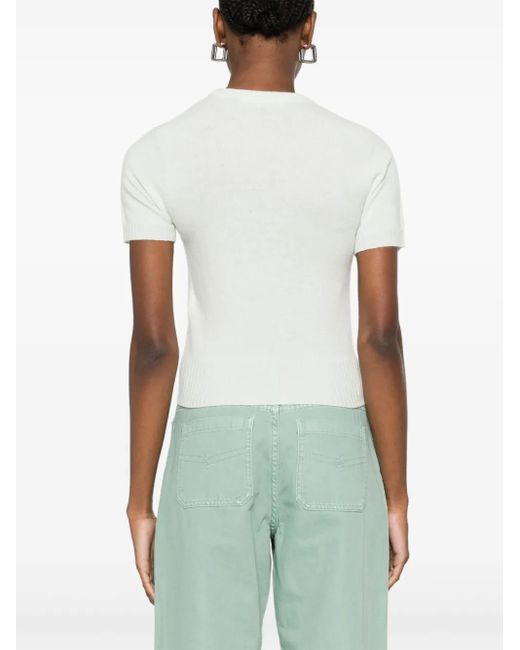 T-Shirt À Logo Appliqué Blumarine en coloris White