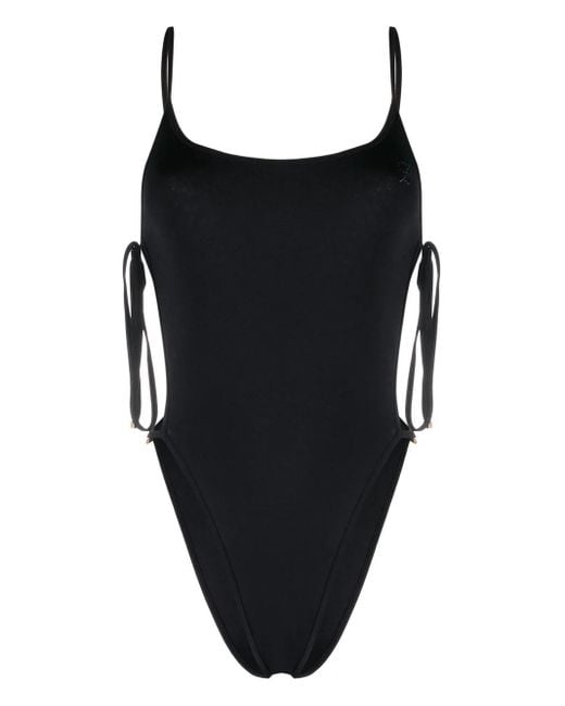 Blumarine Black Open Tie-Side Swimsuit