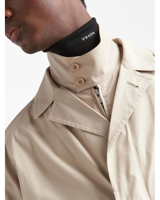 Prada Mantel Met Enkele Rij Knopen in het Natural voor heren