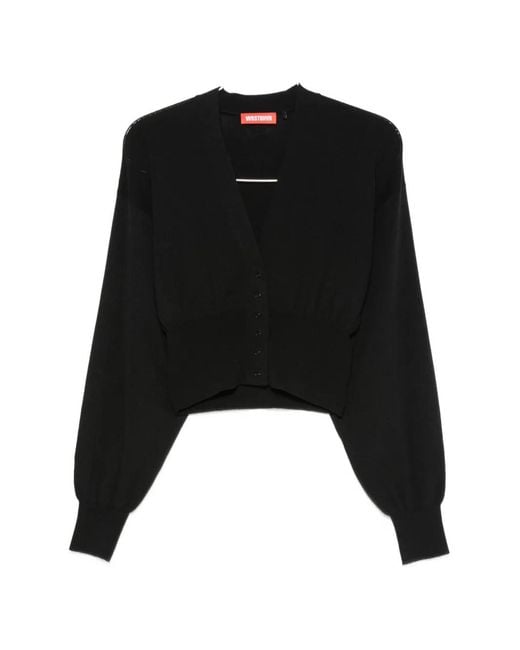 WRSTBHVR Black Lauren Button-Up Cardigan