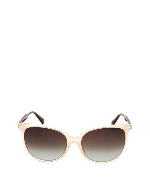 Polaroid White Rectangle-Frame Sunglasses