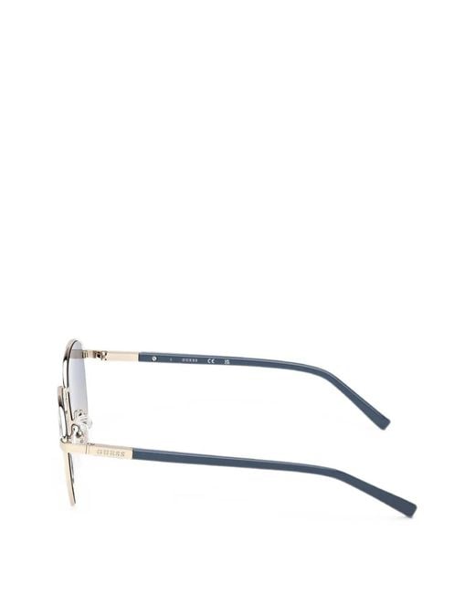 Guess Blue Gradient-Effect Pilot Sunglasses
