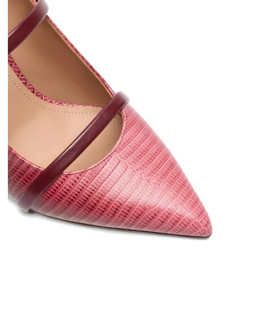 Malone Souliers Red Maureen Gradient-Effect Leather Mules