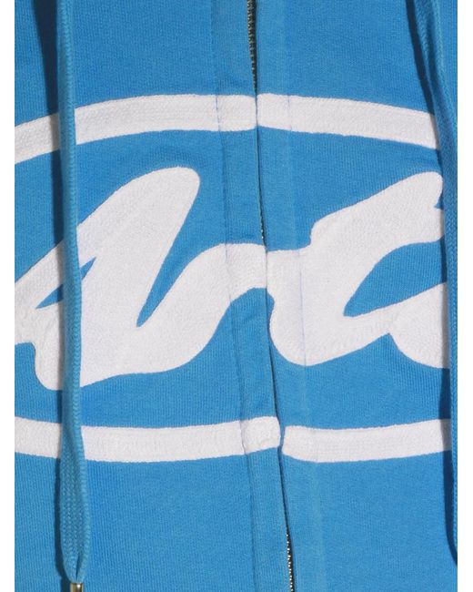 Arte' Blue Circle Logo Zip-Up Hoodie for men