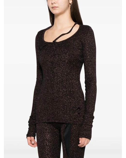OTTOLINGER Black Ribbed Long-Sleeves Top