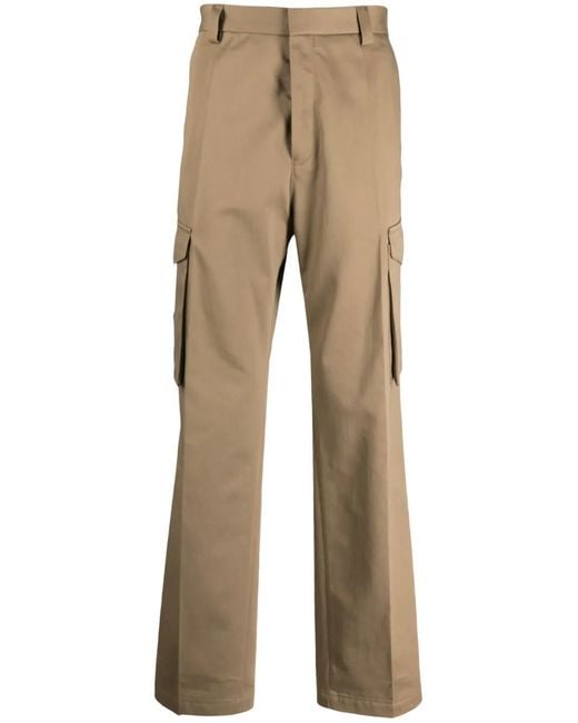 HUGO Natural Straight-Leg Cargo Pants for men