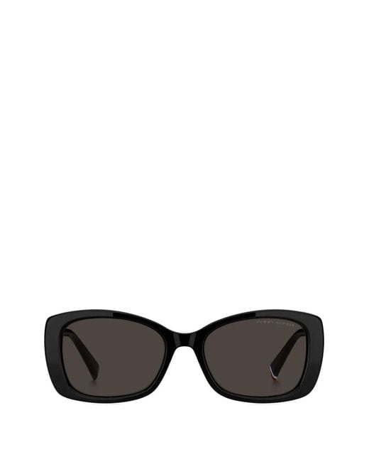 Tommy Hilfiger Black Rectangle-Frame Sunglasses
